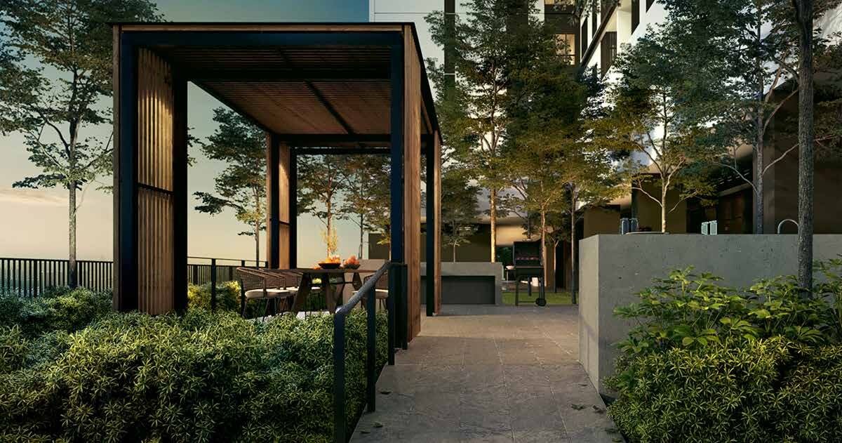 BBQ terrace and pavilion at Aras Residences