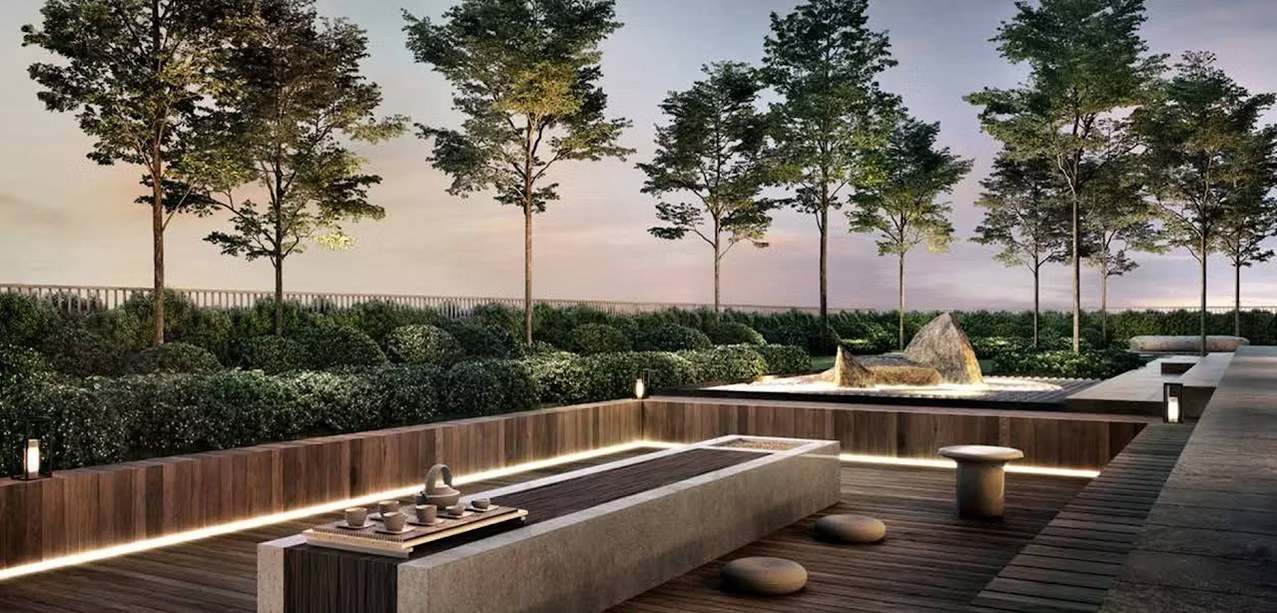 Tea terrace garden deck at Aras Residences